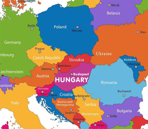 Harta Europei Centrale - Austria și țările vecine